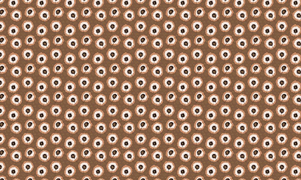Polka Dot Flower Fringes Mocha Gold art print by Michele Channell for $57.95 CAD