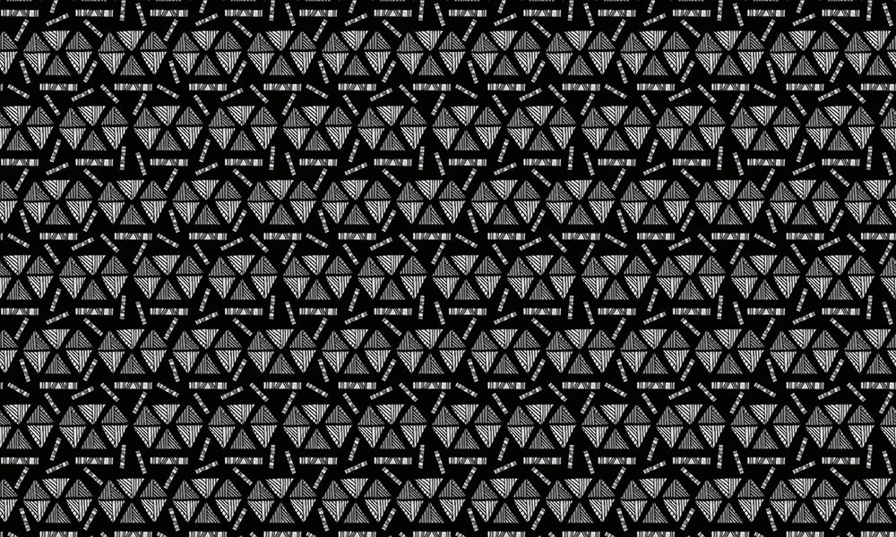 Tribal Ethnic Triangles Shapes Gray Black art print by Michele Channell for $57.95 CAD