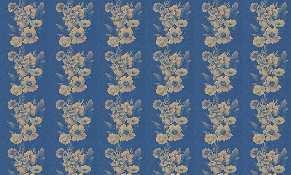 Denim Floral 4 2 art print by Bilge Paksoylu for $57.95 CAD