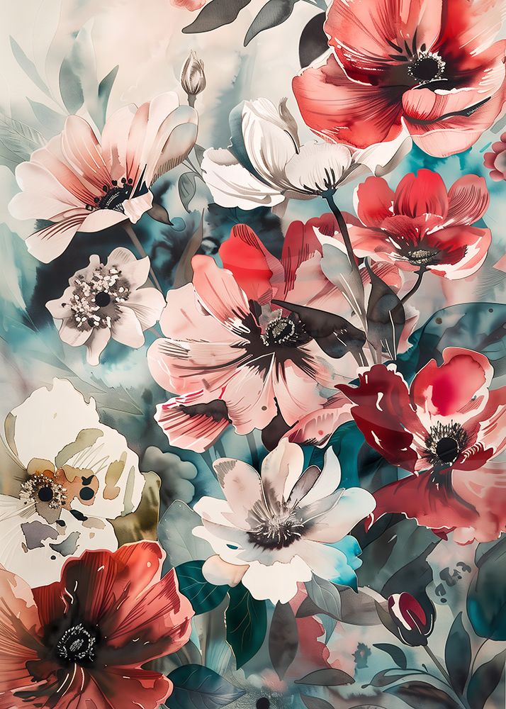 Watercolor Floral No. 11 art print by Andreas Magnusson for $57.95 CAD