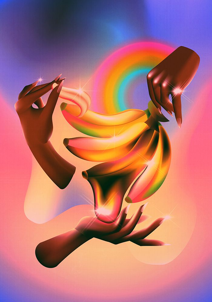Melting Bananas art print by Paulina Almira for $57.95 CAD