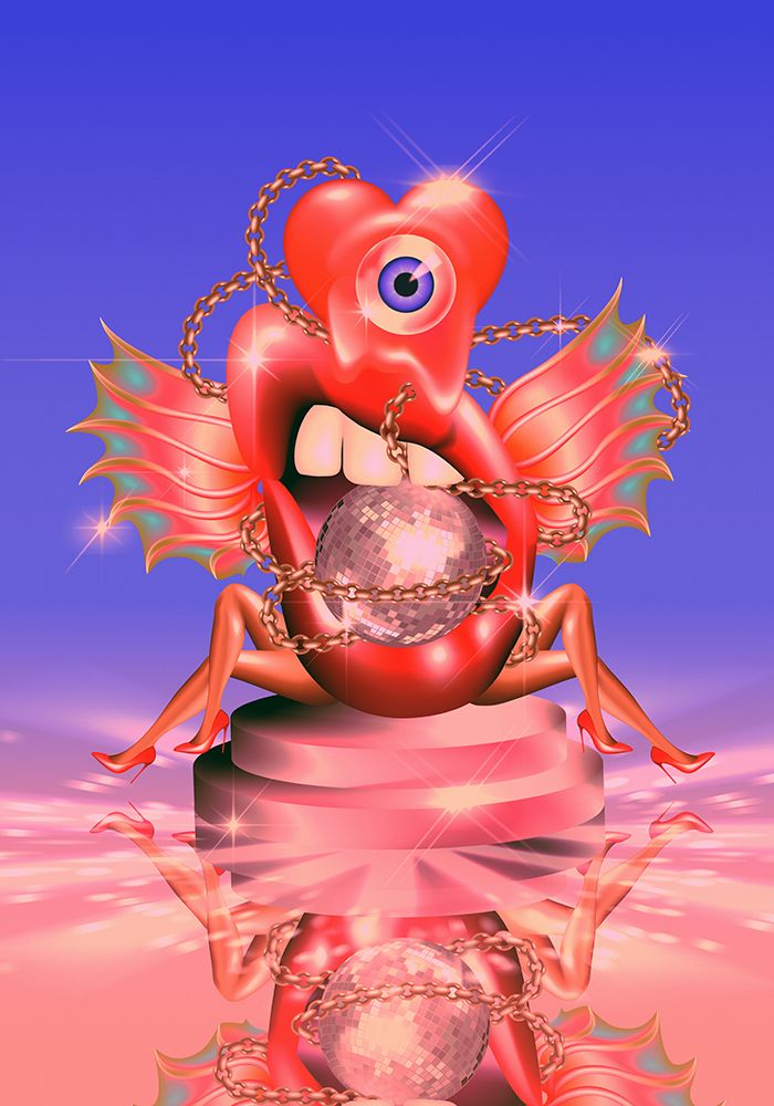 Eating a Disco Ball art print by Paulina Almira for $57.95 CAD