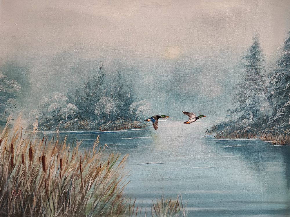 Early morninglake art print by Annette Armitage for $57.95 CAD
