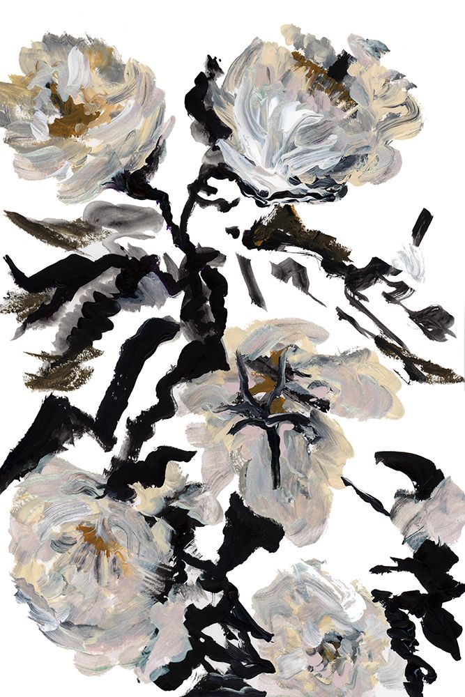 Le Jardin Botanique Black and White Flower art print by cartissi for $57.95 CAD