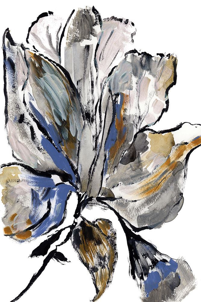 Le Jardin Botanique Blue Flower art print by cartissi for $57.95 CAD