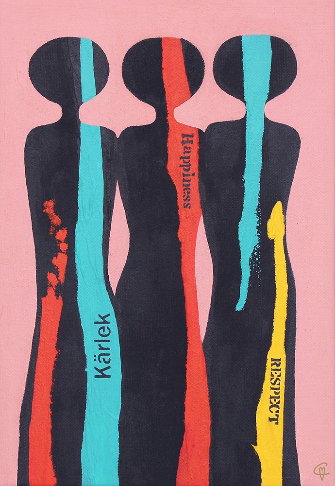 Respect Everyones Right To Love (KAcrlek) and Happiness art print by Carolina Gardheim for $57.95 CAD