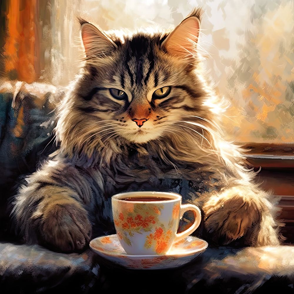 Caffeine Cats (9) art print by Justyna Jaszke for $57.95 CAD