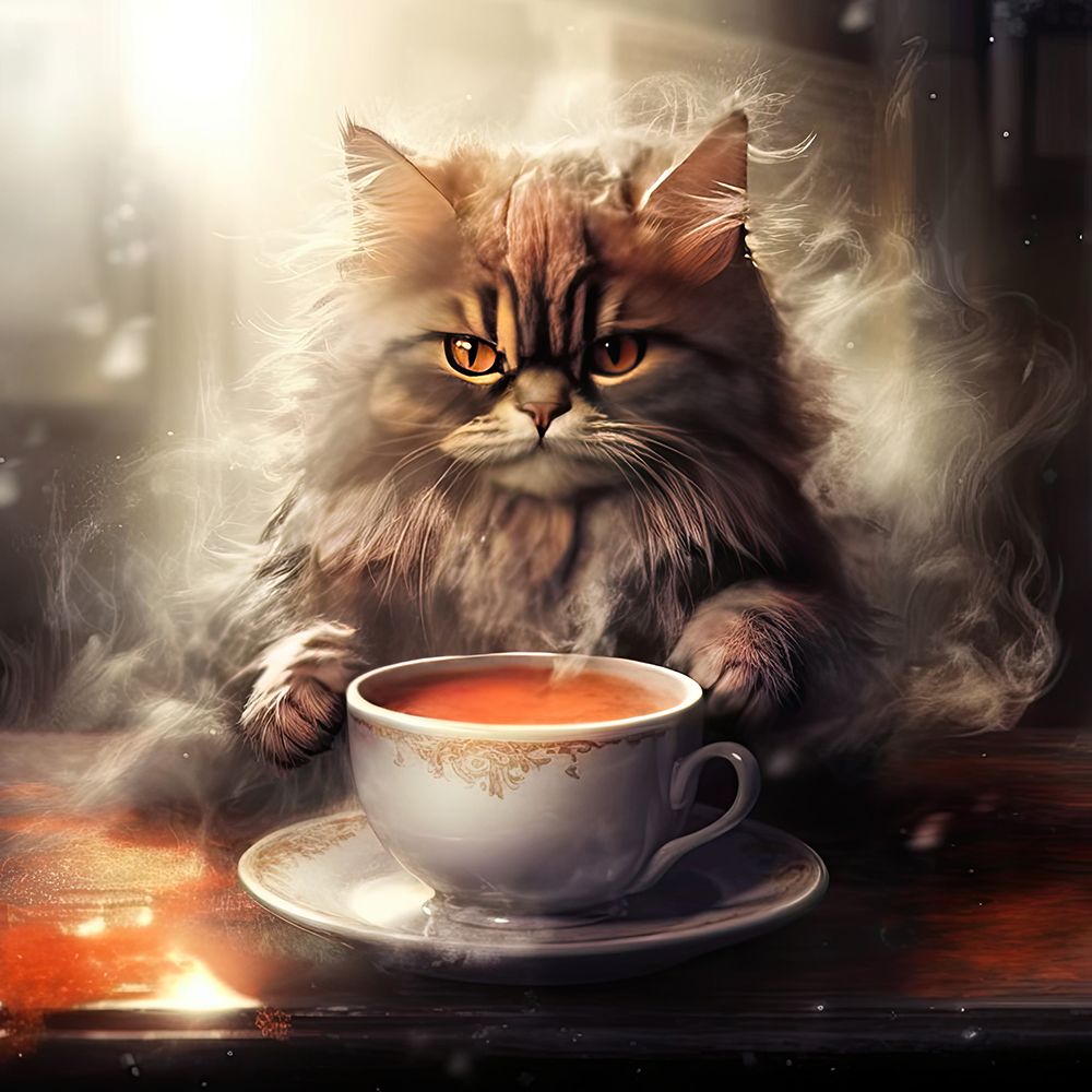 Caffeine Cats (11) art print by Justyna Jaszke for $57.95 CAD