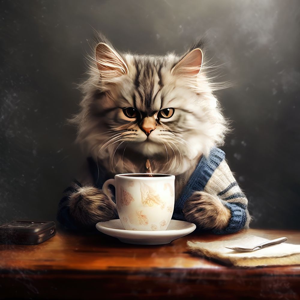 Caffeine Cats (12) art print by Justyna Jaszke for $57.95 CAD