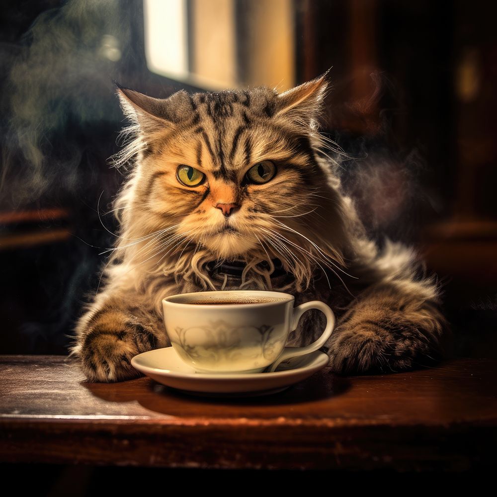 Caffeine Cats (14) art print by Justyna Jaszke for $57.95 CAD