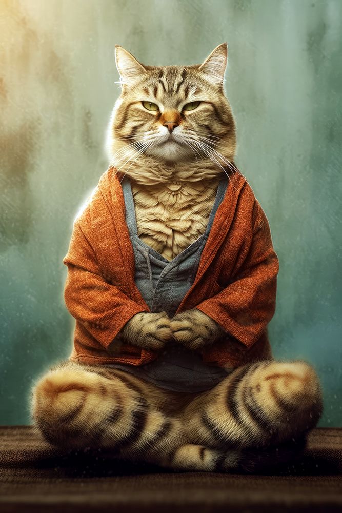 Cat yoga 1 art print by Justyna Jaszke for $57.95 CAD