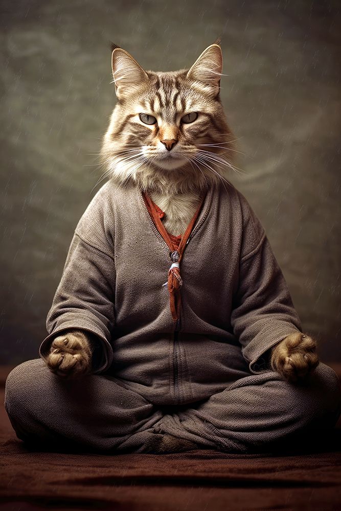 Cat yoga 2 art print by Justyna Jaszke for $57.95 CAD