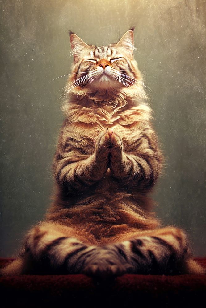 Cat yoga 3 art print by Justyna Jaszke for $57.95 CAD
