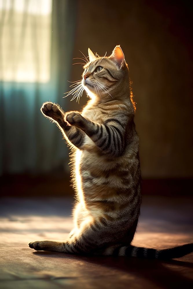 Cat yoga 6 art print by Justyna Jaszke for $57.95 CAD