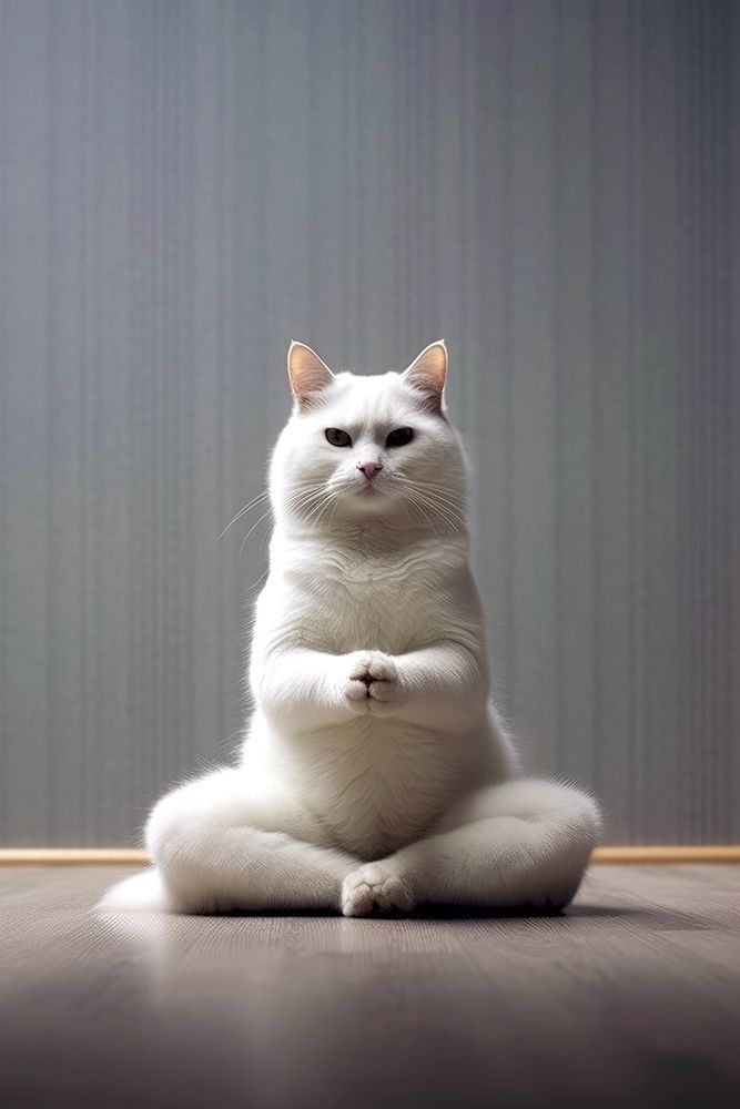 Cat yoga 7 art print by Justyna Jaszke for $57.95 CAD