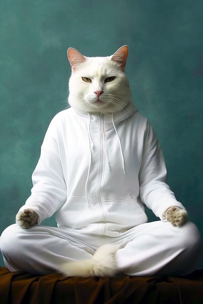 Cat yoga 11 art print by Justyna Jaszke for $57.95 CAD