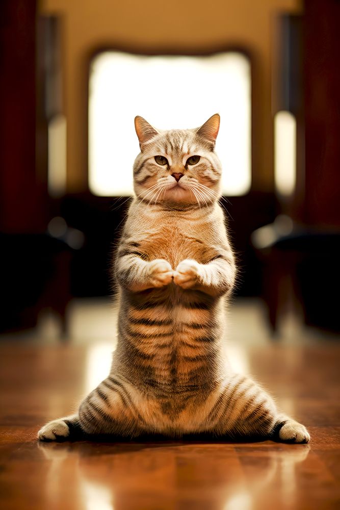 Cat yoga 12 art print by Justyna Jaszke for $57.95 CAD