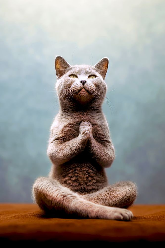 Cat yoga 13 art print by Justyna Jaszke for $57.95 CAD