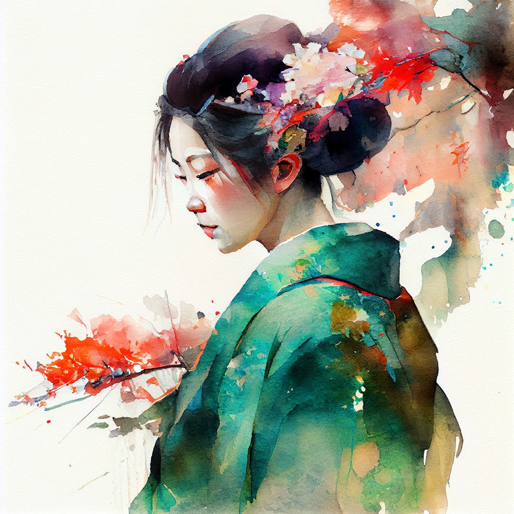 Japan World Watercolor Painting (10) art print by Justyna Jaszke for $57.95 CAD