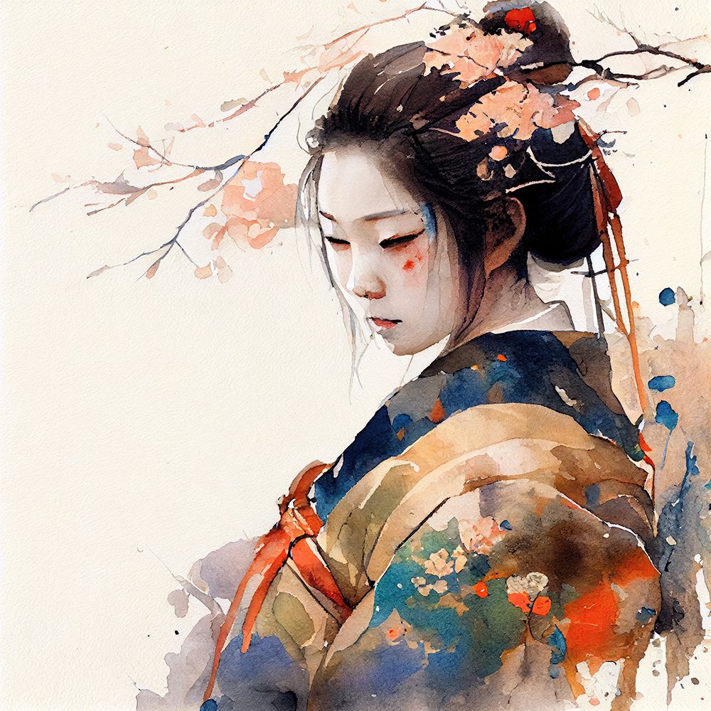 Japan World Watercolor Painting (12) art print by Justyna Jaszke for $57.95 CAD