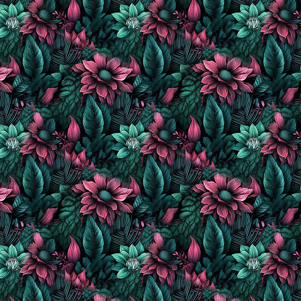Pattern 4 pink flowers art print by Justyna Jaszke for $57.95 CAD