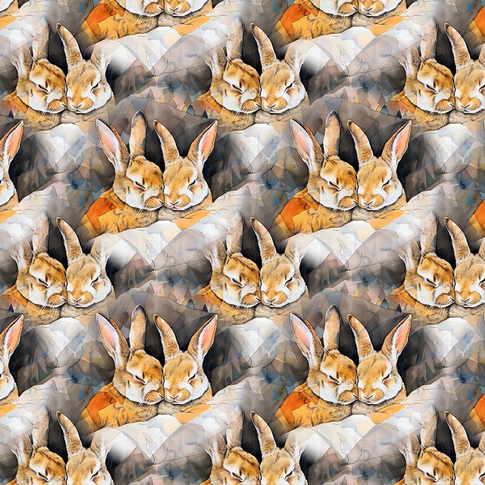 Pattern 6 bunnies art print by Justyna Jaszke for $57.95 CAD
