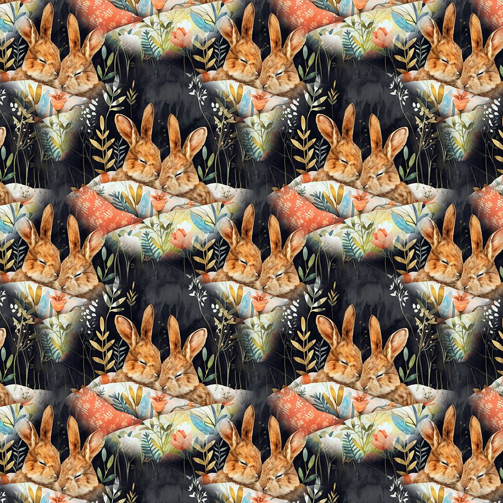 Pattern 9 bunnies art print by Justyna Jaszke for $57.95 CAD