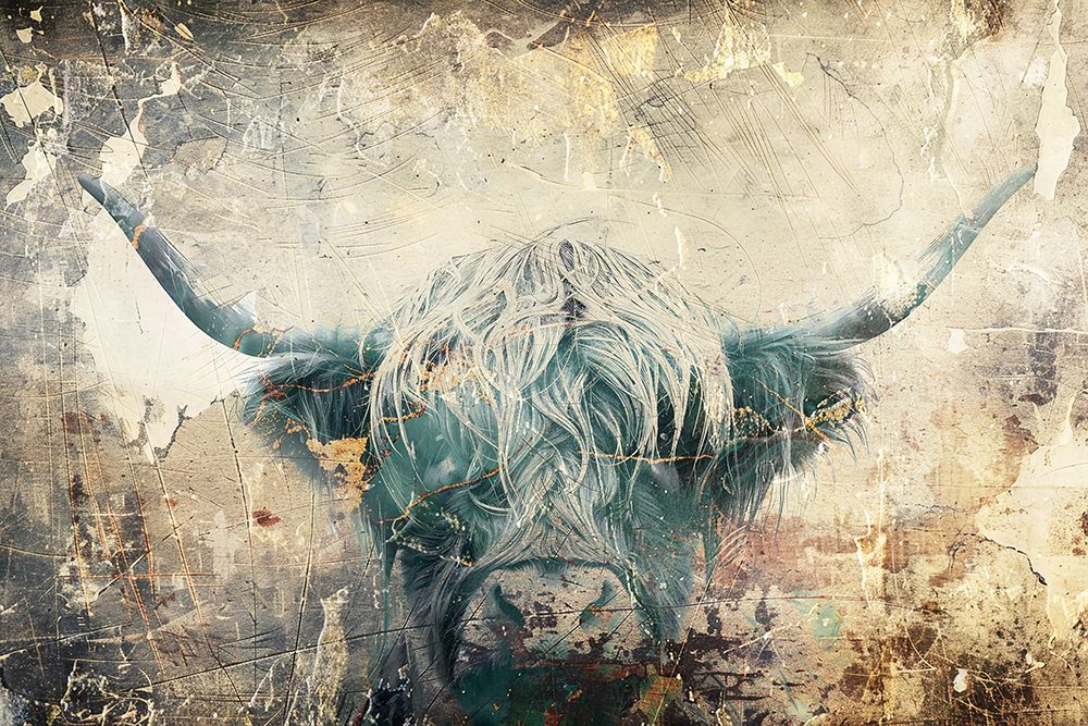 Cow Highland Illustration Art 02 art print by Rafal Kulik for $57.95 CAD