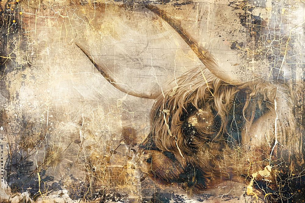 Cow Highland Illustration Art 05 art print by Rafal Kulik for $57.95 CAD