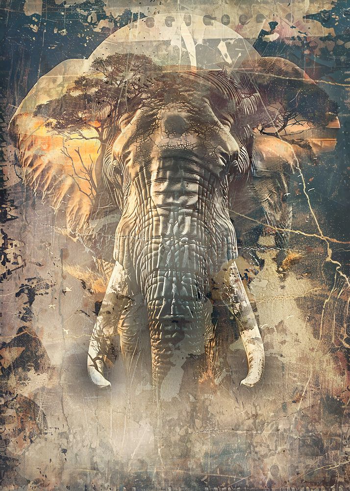 Elephant Africa Wild Animal Vintage Illustration Art 04 art print by Rafal Kulik for $57.95 CAD
