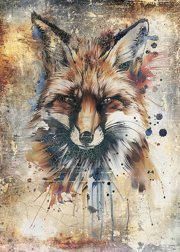 Fox Wild Animal Vintage Illustration Art 01 art print by Rafal Kulik for $57.95 CAD
