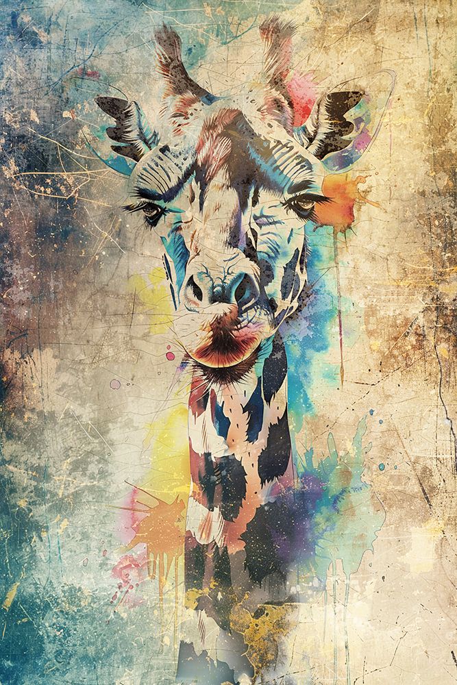 Giraffe Africa Wild Animal Vintage Illustration Art 02 art print by Rafal Kulik for $57.95 CAD