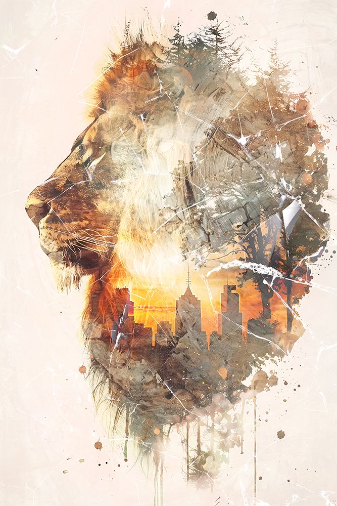 Lion Africa Wild Animal Vintage Illustration Art 01 art print by Rafal Kulik for $57.95 CAD