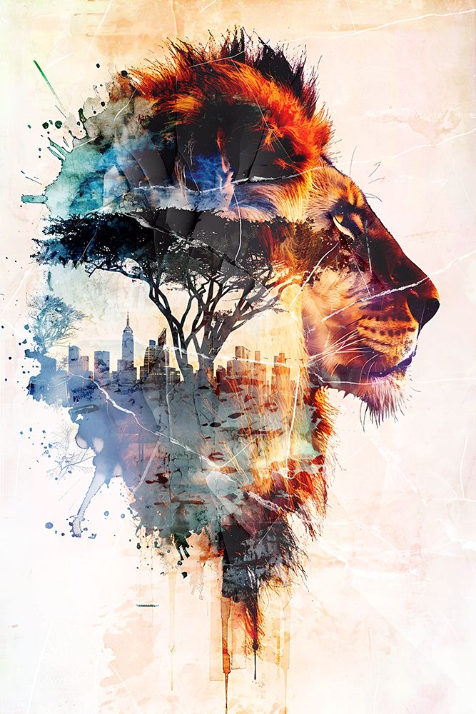 Lion Africa Wild Animal Vintage Illustration Art 02 art print by Rafal Kulik for $57.95 CAD