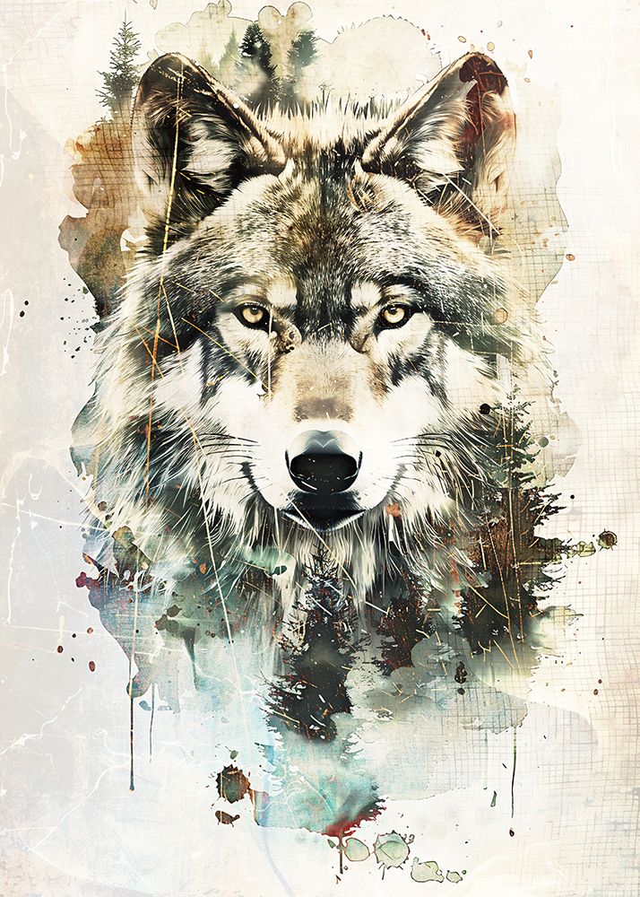 Wolf Wild Animal Vintage Illustration Art 02 art print by Rafal Kulik for $57.95 CAD
