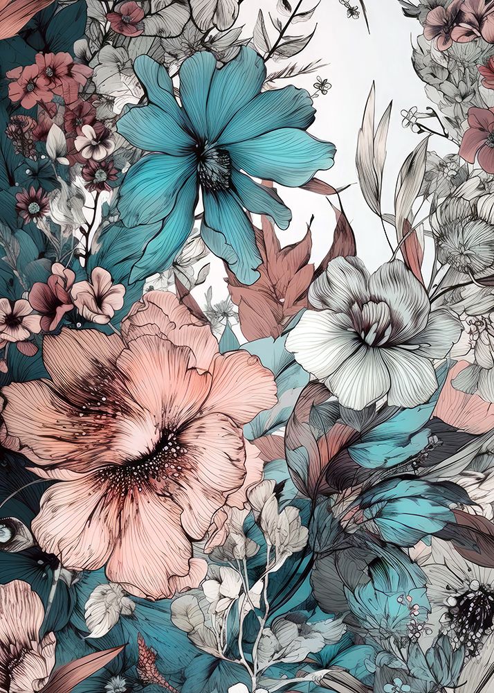 Flowers plant art art print by Justyna Jaszke for $57.95 CAD
