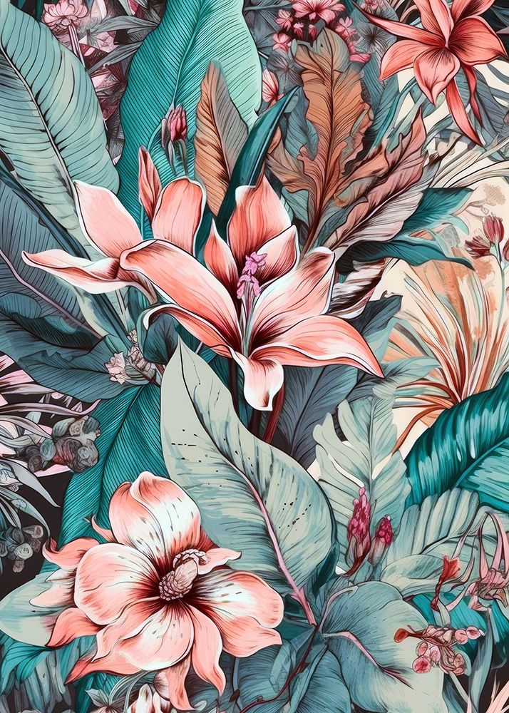 Flowers plant art art print by Justyna Jaszke for $57.95 CAD