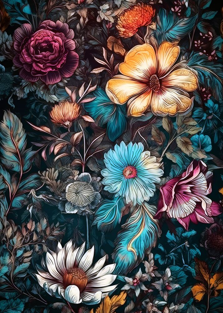 Flowers plant art art print by Justyna Jaszke for $57.95 CAD