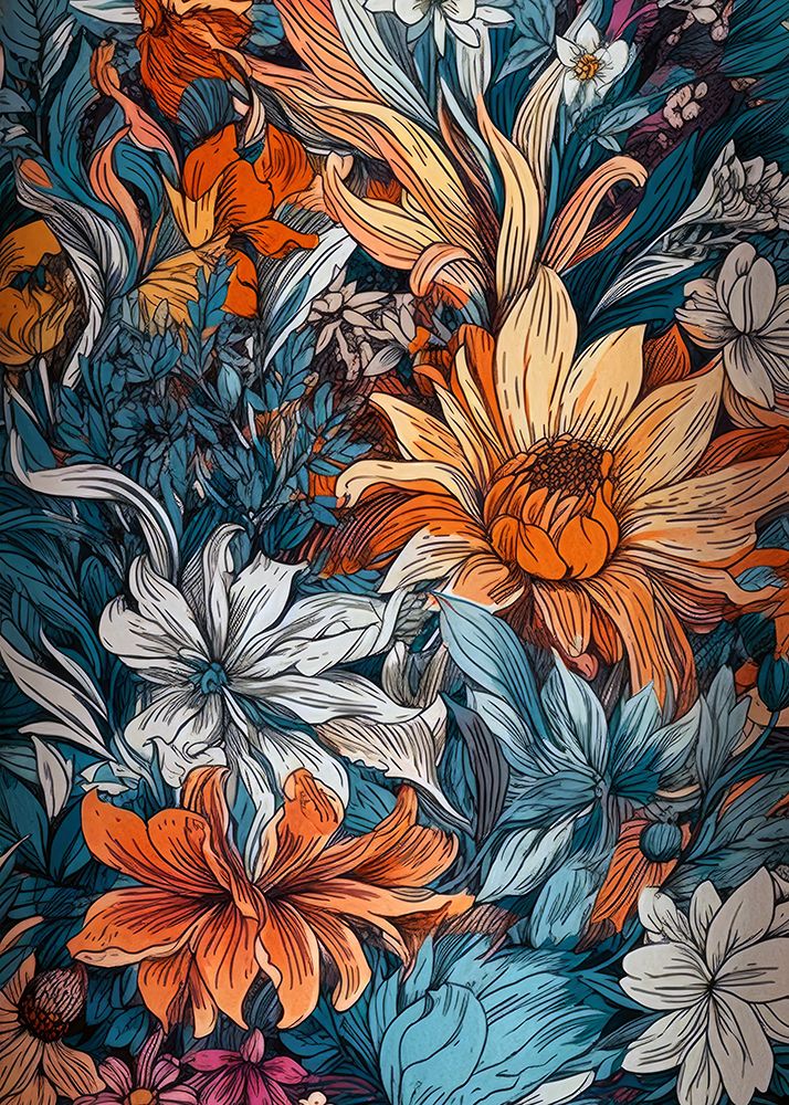 Flowers plant art art print by Justyna Jaszke for $57.95 CAD