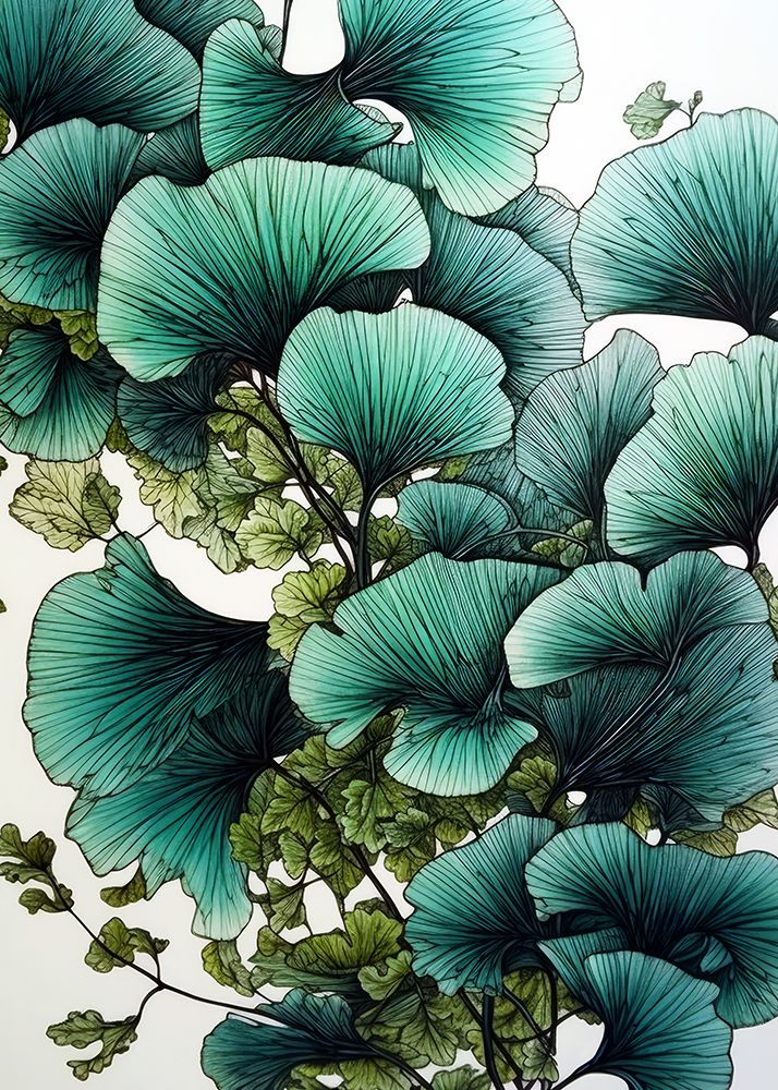 Flowers plant art ginko biloba art print by Justyna Jaszke for $57.95 CAD