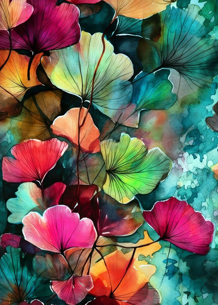 Flowers plant art ginko biloba art print by Justyna Jaszke for $57.95 CAD