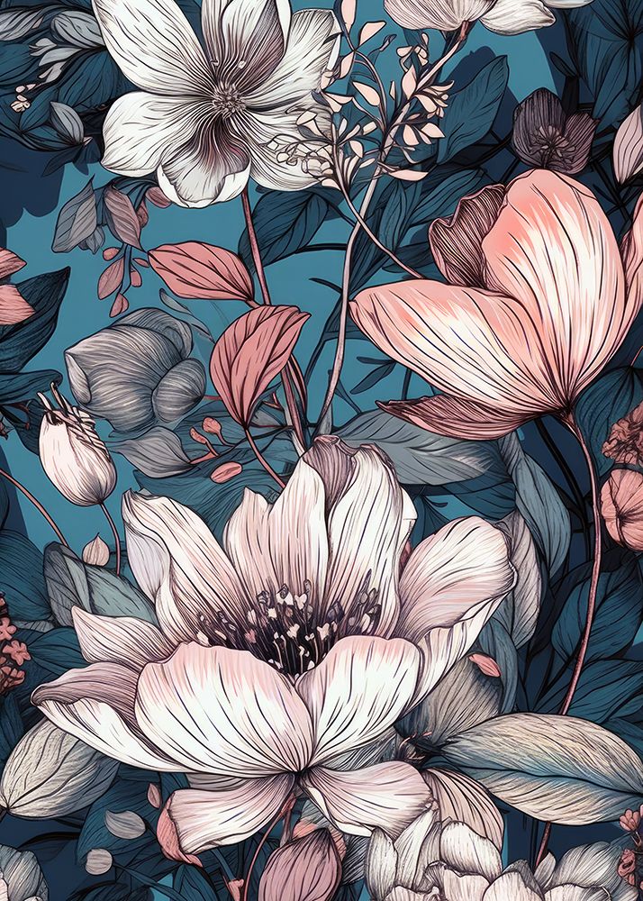 Flowers plant art art print by Justyna Jaszke for $57.95 CAD
