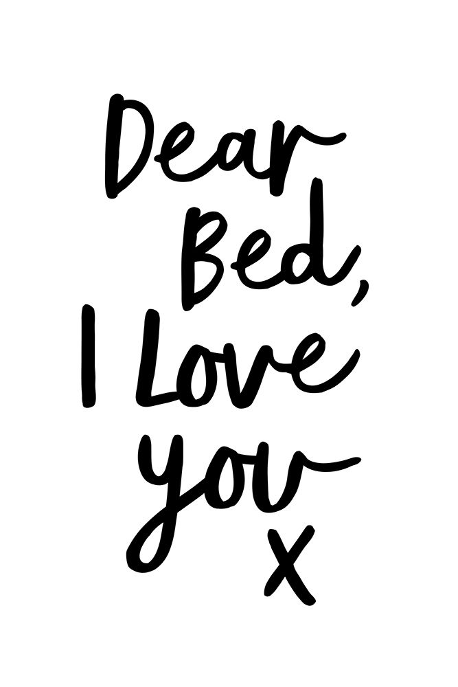Dear Bed I Love You X art print by Brett Wilson for $57.95 CAD