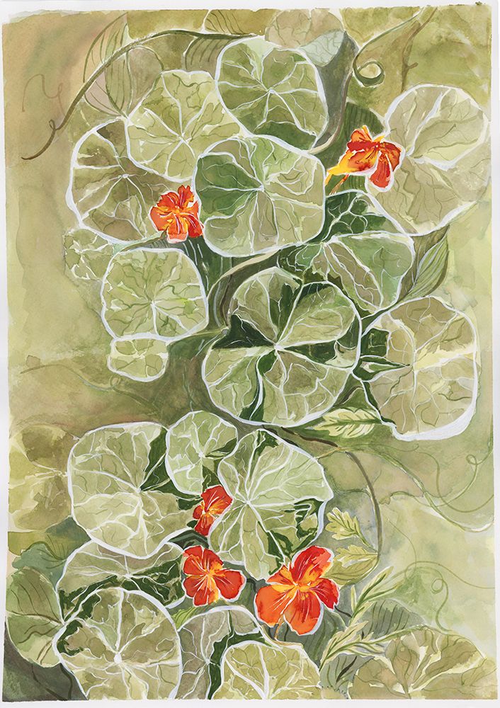 Nasturtium Tapestry art print by Lucrecia Caporale for $57.95 CAD