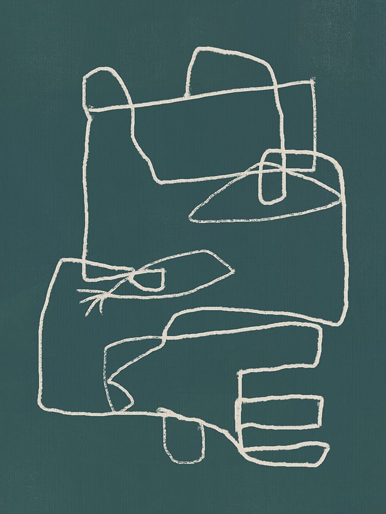 Line art abstract portrait art print by Little Dean for $57.95 CAD