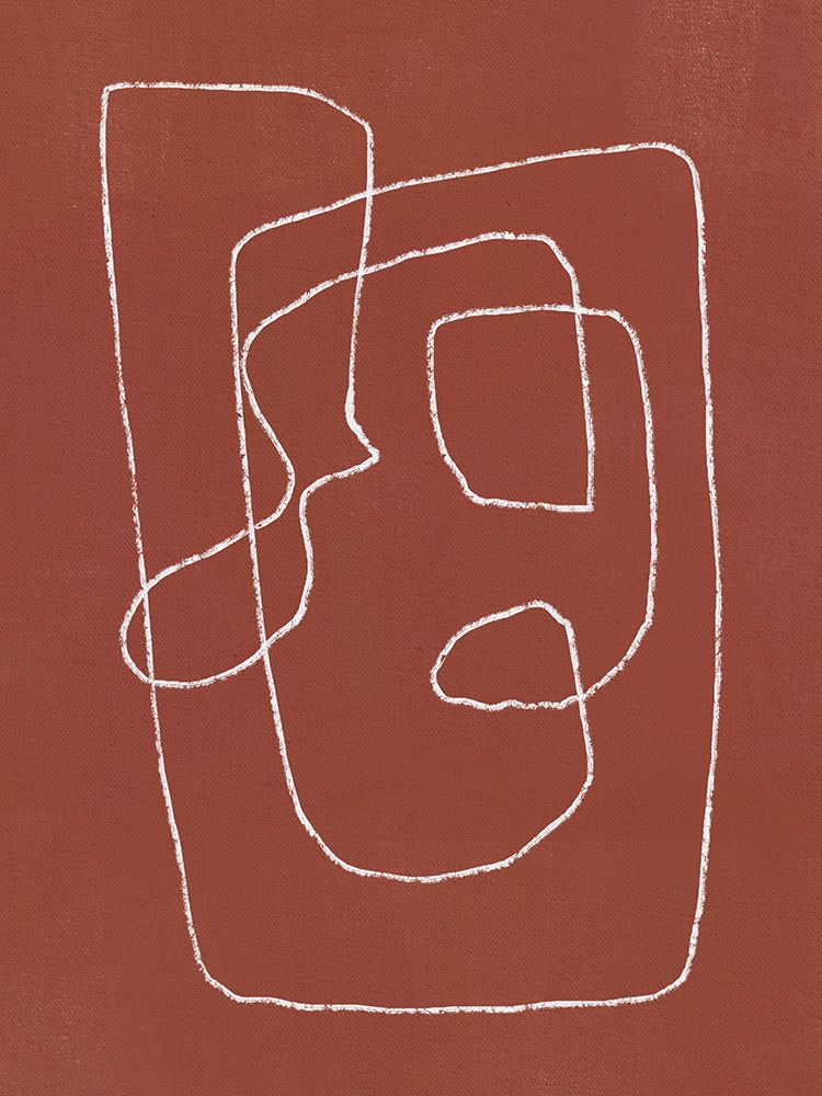 Line art abstract - Mother and the baby art print by Little Dean for $57.95 CAD