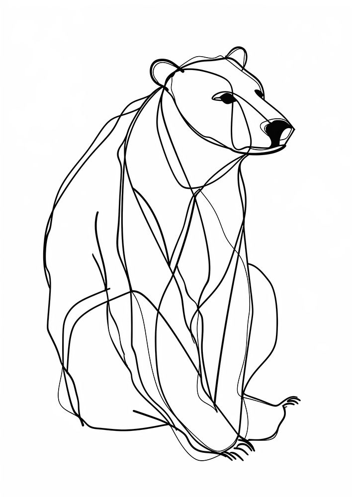 Line Bear art print by Justyna Jaszke for $57.95 CAD