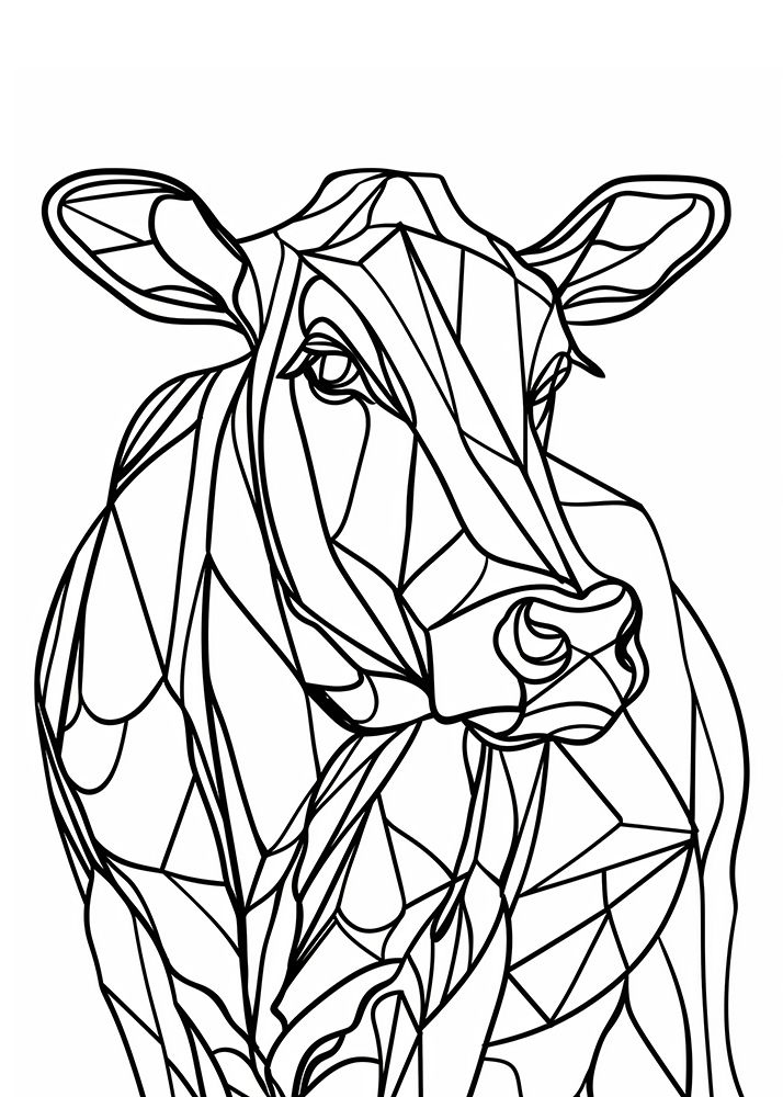 Line Cow art print by Justyna Jaszke for $57.95 CAD