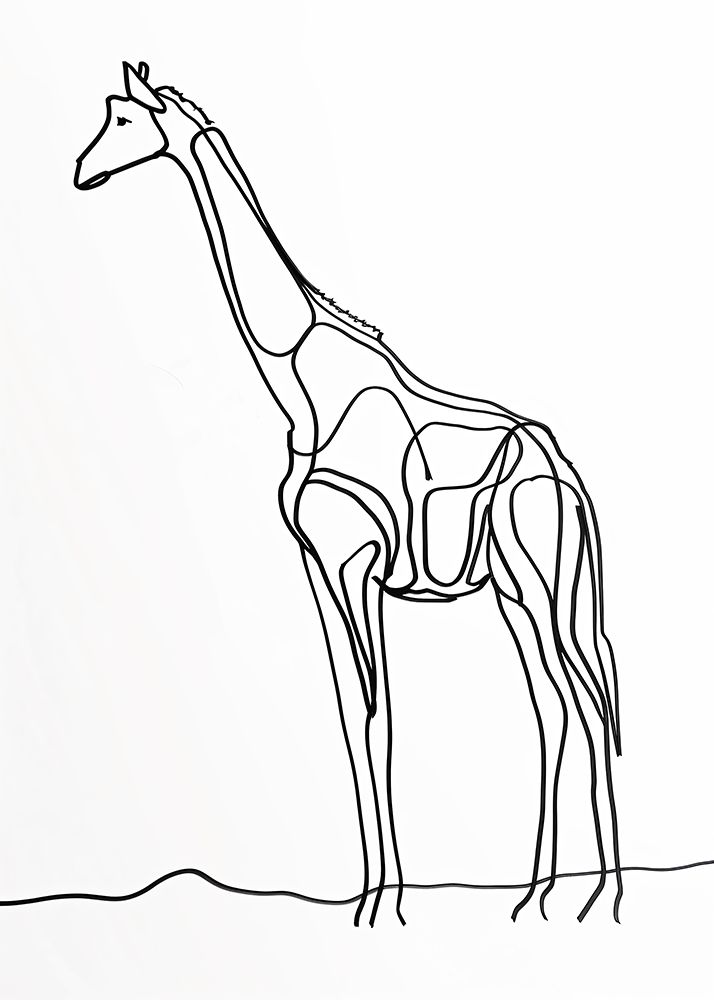 Line Giraffe art print by Justyna Jaszke for $57.95 CAD