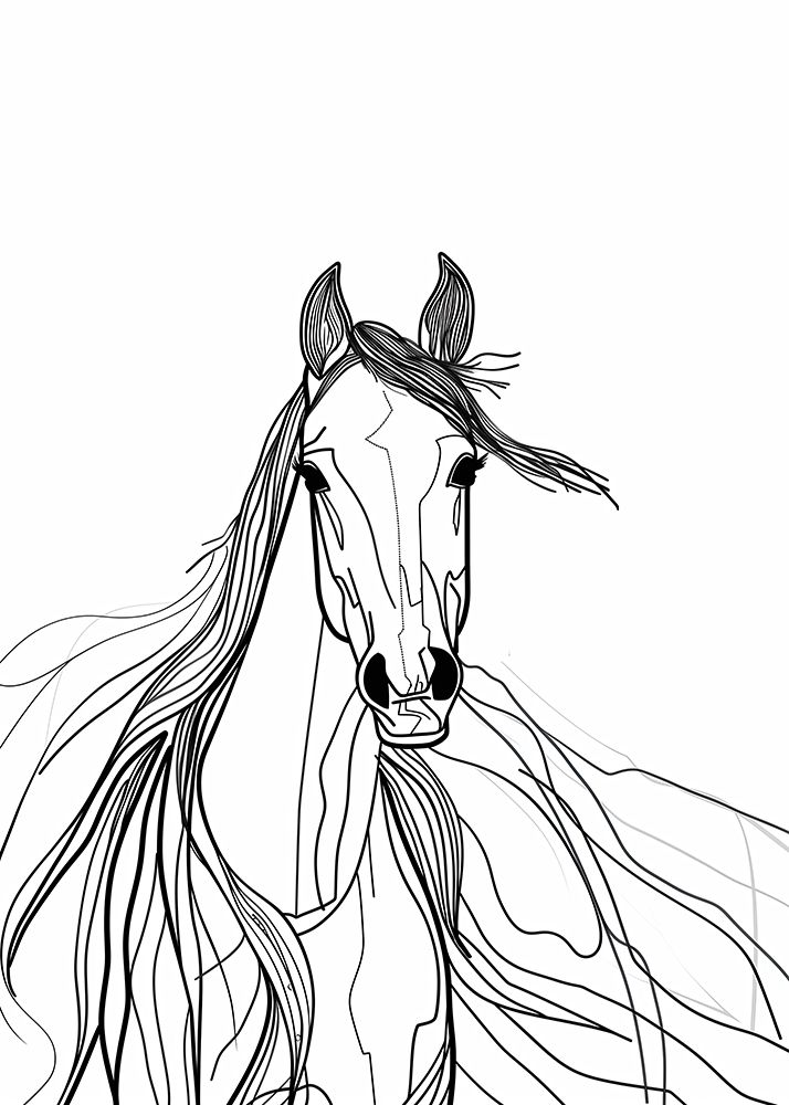 Line Horse art print by Justyna Jaszke for $57.95 CAD